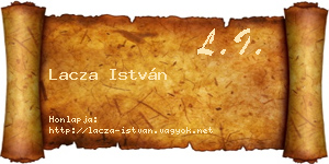 Lacza István névjegykártya